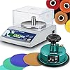 NEWTRY 1000g/0.01g Electronic Fabric GSM Scale with 3 Textile Units (g g/m² oz/yd²) Digital Textile Weight Balance with 0-2mm Disc Sampler Cloth Cutter for Non-Woven Fabrics (Scale + Sampler)