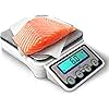 Penn Scale PS-10 Digital Kitchen Portion Scale - 11lb Electric Kitchen Scale with 0.002lb Readability - Removable Platter & LCD Display - Lb, Oz, G Unit Conversion (AC & Battery Powered)