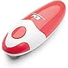 Kitchen Mama Auto Electric Can Opener: Open Your Cans with A Simple Press of Button - Automatic, Hands Free, Smooth Edge, Food-Safe, Battery Operated, YES YOU CAN (Red)
