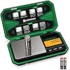 UNIWEIGH Digital Pocket Scale Precision 200g/0.01g, Digital Scale Grams Ounces, Mini Jewelry Scale, Coins Scale with 50g Cal Weights for Gold/Silver/Gems/Food,(Battery Included)-Green