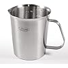 Newness Stainless Steel Measuring Cup, Metal Measuring Cup with Handle (Upgraded, 3 Marking Including Cup/ML/Ounce Scale), 16 Ounces (0.5 Liter, 2 Cup)