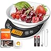 UNIWEIGH Smart Digital Food Scale Grams and Ounces, Kitchen Food Scale with Nutritional Calculator,Food Weight Scale for Weight Loss,Keto, Macro,Calorie,Cooking,Meal Prep 0.1g/3kg,6 Units,LCD Display