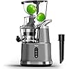 Cold Press Juicer Machine, SiFENE Slow Masticating Juicer, 83mm Wide Chute for Whole Fruits & Vegetables, Easy to Clean, High Yield, Non BPA, Gray