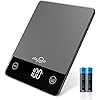 JOYHILL Food Scale, 22lb Digital Kitchen Scale Food Ounces and Grams for Weight Loss, Baking and Cooking, Premium Stainless Steel with LED Display, Batteries Included, Black