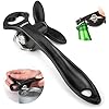 Lantana 2 in 1 Safety Manual Can Opener (Smooth Edge) & Bottle Opener - Black/Stainless Steel