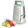 Nestablegoods Stainless Steel Cheese Grater - Steel Metal Box Grater for Kitchen with Comfortable Handle - Food Processor and Cheese Shredder