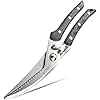 KUNIFU Poultry Shears, All Purpose Heavy Duty Kitchen Scissors For Food Turkey Meat Chicken Herbs, Cooking Scissors Kitchen Utensils, Kitchen Gadgets Gray
