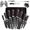 FULLHI Knife Set, 14pcs Japanese Knife Set, Premium German Stainless Steel Kitchen Knife Set
