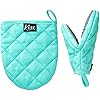 Oven Mitts Heat Resistant – (Aqua Color) Mini Oven Mitts, Silicone Gloves Heat Resistant, Kitchen Gloves for Cooking, Silicone Oven Mitts & Pot Holders Sets, Kitchen Pot Holders & Oven Mitts Sets