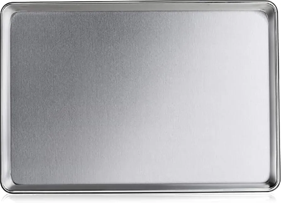 TrueCraftware- 18" x 26" Full Size Stainless Steel Sheet Pan 20 Gauge- Bakeware Baking Pan Baking Sheet Baking Tray Cookie Sheet Cookie Tray Pans Perfect for Baking Roasting Heavy Duty & Rust Free
