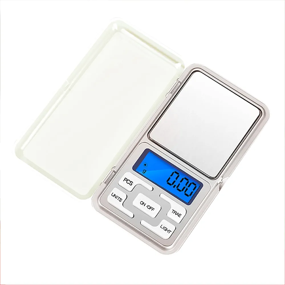 Compact Digital Pocket Scale, Stainless Steel Panel 500g 0.01 Gram Accuracy Portable Kitchen Digital Scale with LCD Display for Food Jewelry Weighing Cooking Baking Coffee Handmade