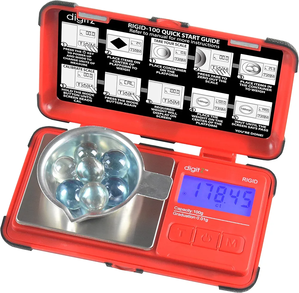 American Weigh Scales DigitZ Rigid Series Small Digital Kitchen Scale, Elevate Your Precision with Food ScalePortable, Back-lit, and Versatile Weighing Solution Small Food Scale Portable