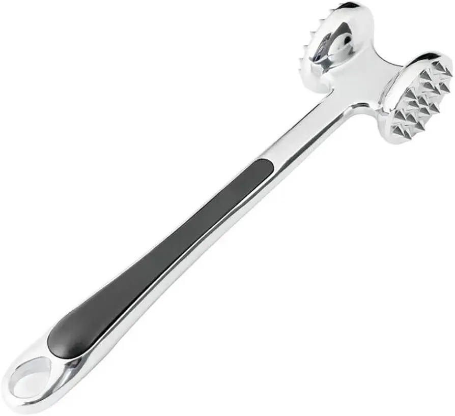 Kitchen Stainless Steel Tenderising Hammer Heavy Duty Chicken Pounding Hammer Non-Slip Handle Tenderising Hammer Kitchen Idea Steak Hammer Kitchen Cooking Pounding Tool For Chicken Steak And Pork Etc
