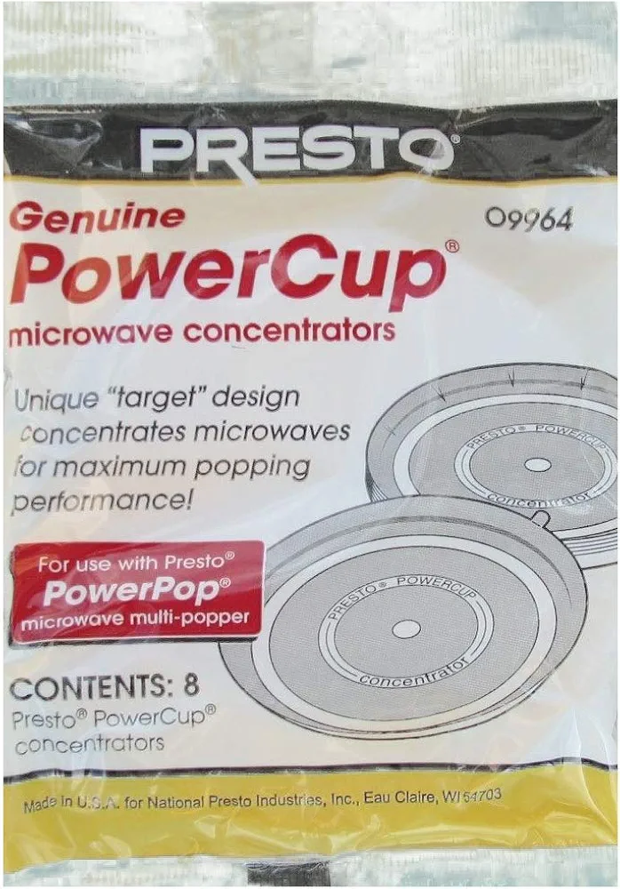 Presto 09964 Microwave Power Pop Powercup Popcorn Concentrator Cup - 32 Pack