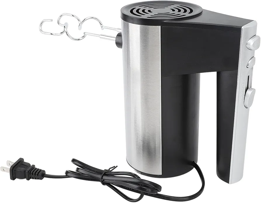 Hand Mixer, 500W 5 Speed Electric Hand Mixer with Whisk Turbine Boost Stainless Steel Kitchen Electric Handheld Food Beater Hand Mixers for Whipping Mixing Baking Cake Egg Dough