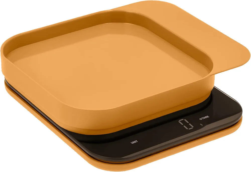 Rosti Mensura Kitchen Scale Accurate Measurements Made Effortless - Experience Precision Cooking with Battery - Powered Convenience - Requires 3 AAA Batteries for Reliable Performance (Curry)