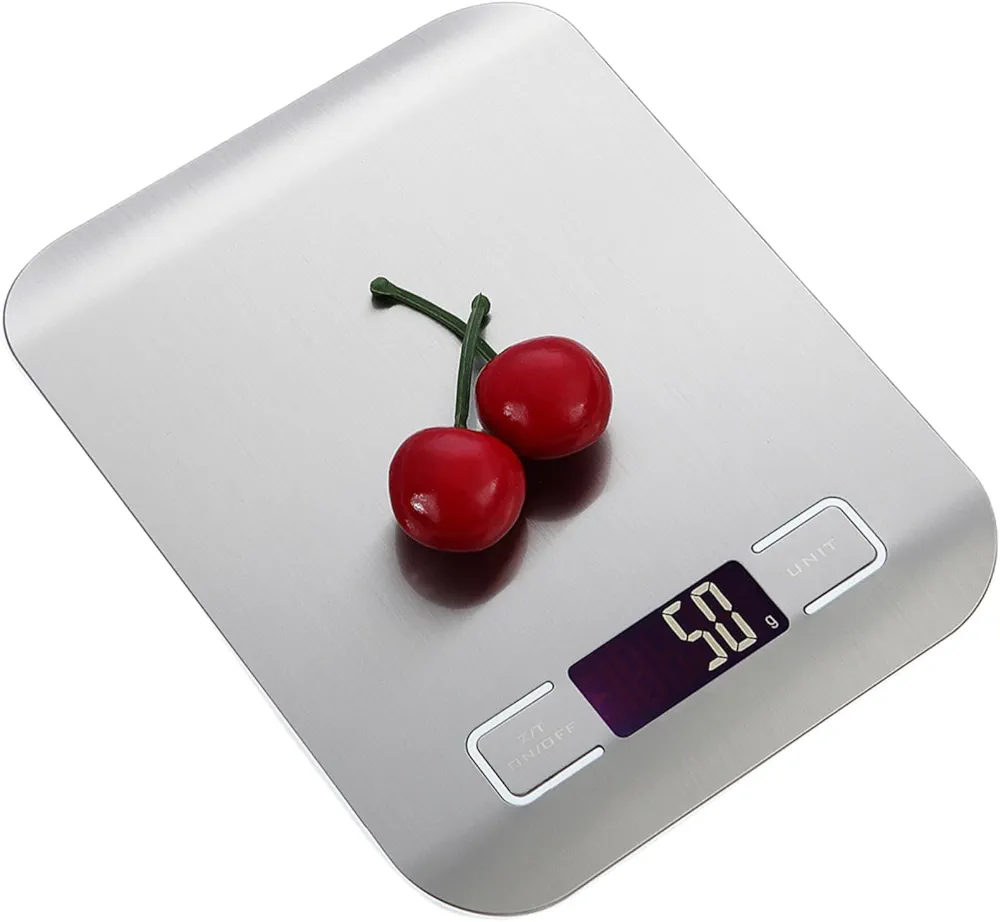 Food Kitchen Scale，Digital Grams and Ounces for Weight Loss, Bakings，Cooking, Meal Prep，high LCD Display，Having Multiple Unit conversions，304Stainless Steel