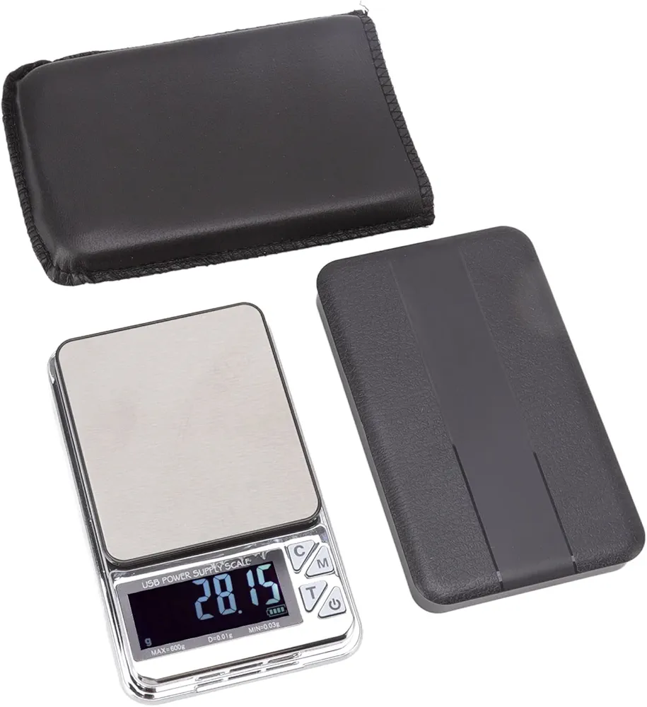 High Accuracy Digital Scale 600/0.01g LCD Display Jewelry Scale Waterproof USB Charging Electronic Scale Electronic Food Scale for Kitchen Jewelry