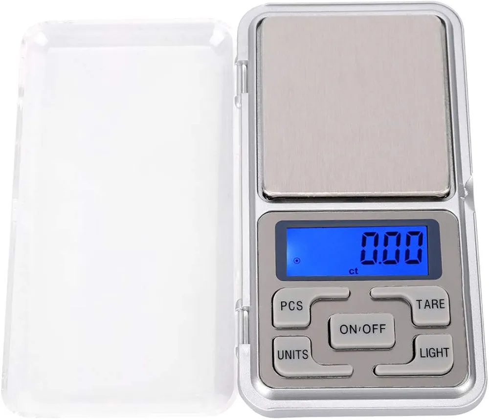 Digital Kitchen Scale with 0.01g Precision Protective Flip Cover Design Multifunction Measures in g oz ct gn Portable Accurate Measurement Food Pocket Scale for Weight Loss Dieting Baking(500g)