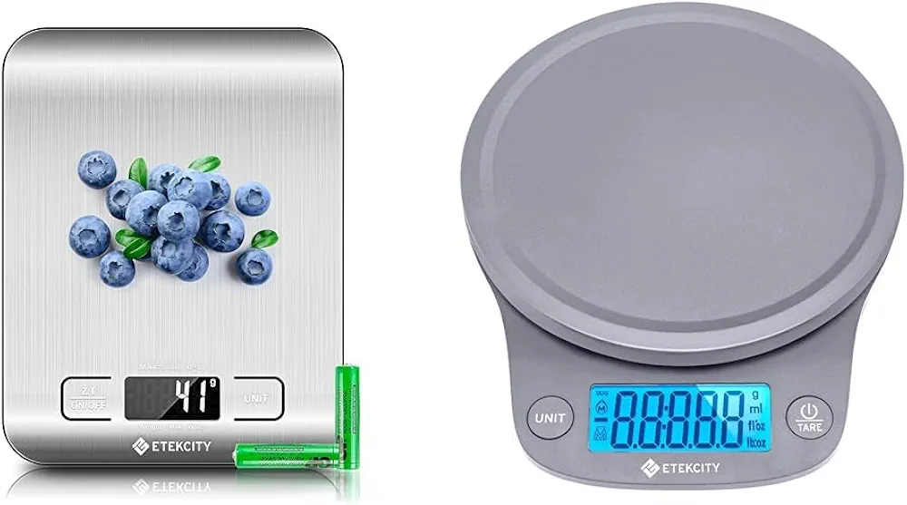 Etekcity Food Scale, Digital Kitchen Scale, 304 Stainless Steel, Weight in Grams and Ounces & 0.1g Food Kitchen Scale, Digital Ounces and Grams for Cooking, Baking, Meal Prep,
