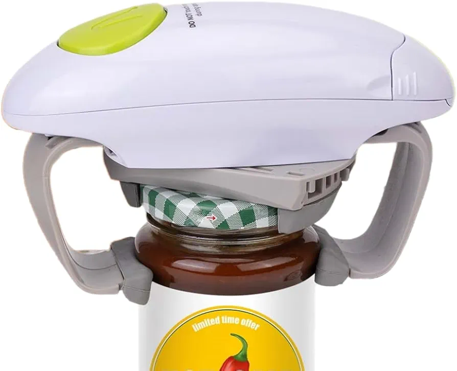 Electric Jar Opener For Seniors With Arthritis,Automatic Jar Opener,Electric Bottle Opener,Jar Opener For Weak Hands,The Hands Free Jar Opener With Less Effort To Open