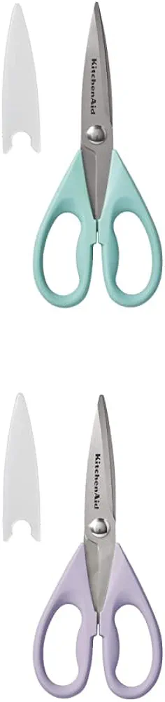 KitchenAid All Purpose Shears with Protective Sheath, 8.72-Inch, Aqua SkyandKitchenAid All Purpose Kitchen Shears, One Size, Lavendar Cream