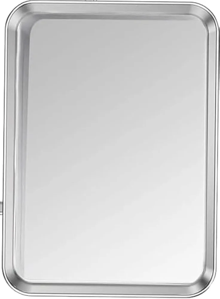 Commercial Quality Baking Sheet Pan, Aluminum Cookie Sheet, Chef Warp Resistant Nonstick Baker's Half Sheet Pan,Size 9x13x1IN, for Baking and Roasting Fits Toaster Ovens Quarter Sheet Baking Pans