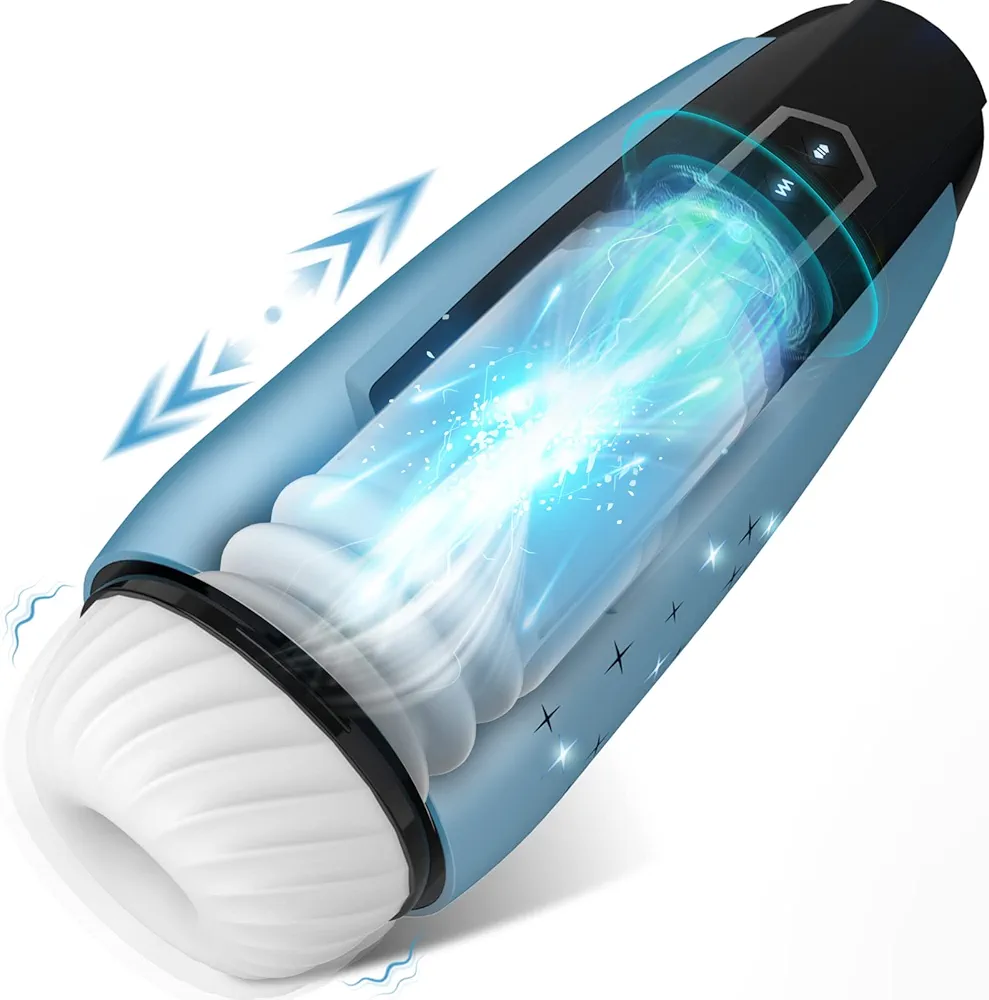 EINSEO 2 in 1 Automatic Male Masturbator Adult Sex Toys for Men, Male Sex Toys 5 Thrusting & Vibrating Modes,Male Adult Toy Pocket Pussy,Hands Free Male Stroker Mens Sex Toy