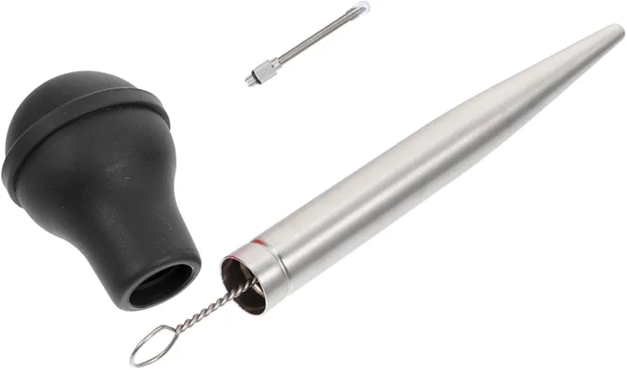 Unomor Turkey Needle Flavor Injector Barbecue Sauce Injector Spice Injecting Tool Seasoning Sauce Injector Barbecue Tool Bbq Injector Marinade Baster Stainless Steel