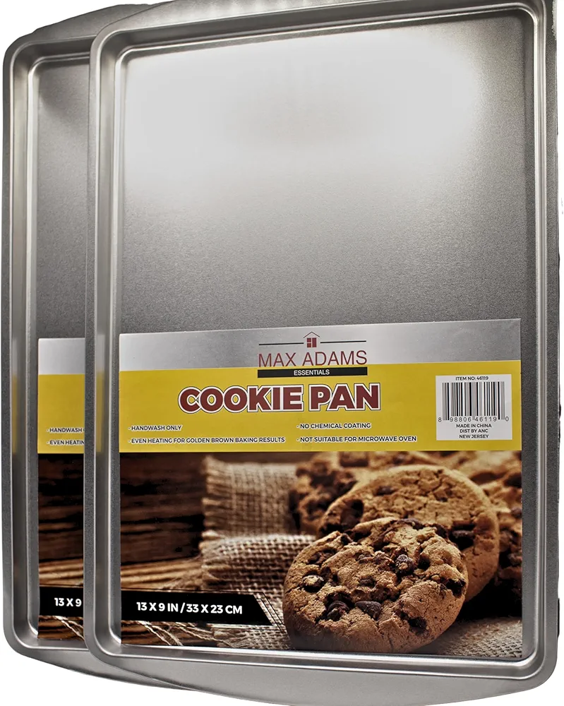 Max Adams Essentials Cookie Pan, 13 x 9 in, Set of 2