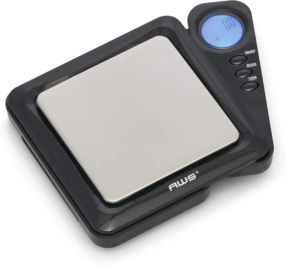 American Weigh Scales Blade Series Digital Precision Pocket Weight Scale, Gray, 650 X 0.1G (BL-650-GRY) (Black, 1KG X 0.1g)