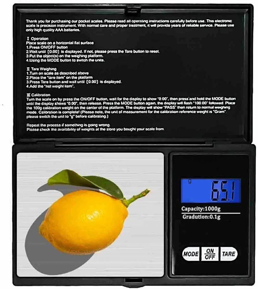 Food Kitchen Digital Scale, IPX6 Waterproof, Rechargeable, Ounces and Grams for Weight Loss, Cooking, Baking, 0.01oz / 0.1g Precise Graduation