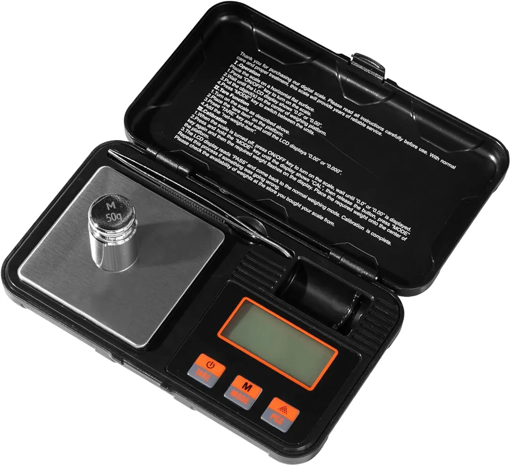Digital scale accuracy 0.01gX200g for Food, Kitchen, Medicine, Jewelry ,6 Units Conversion Mini Scale with LCD Display, (Battery Included)