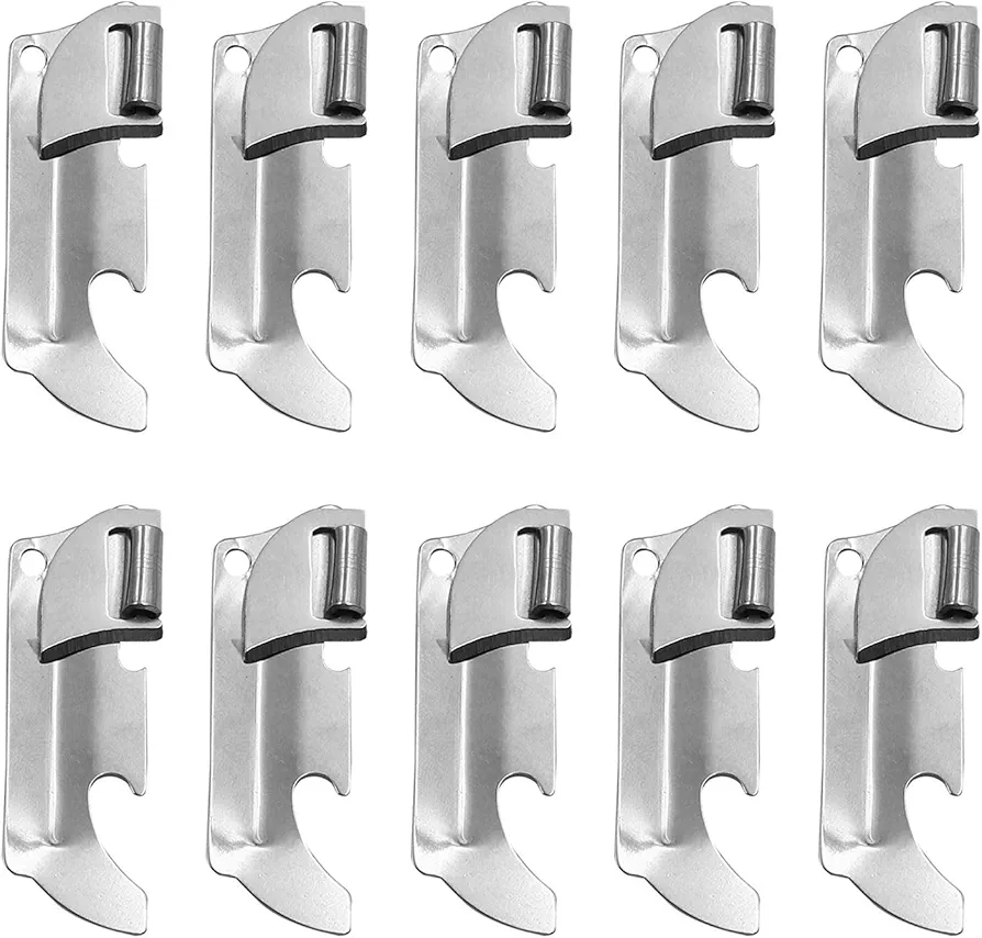 10Pcs Stainless Steel Can Opener Portable Folding Can Opener Multi-function Handheld Bottle Opener Tool Easy To Use
