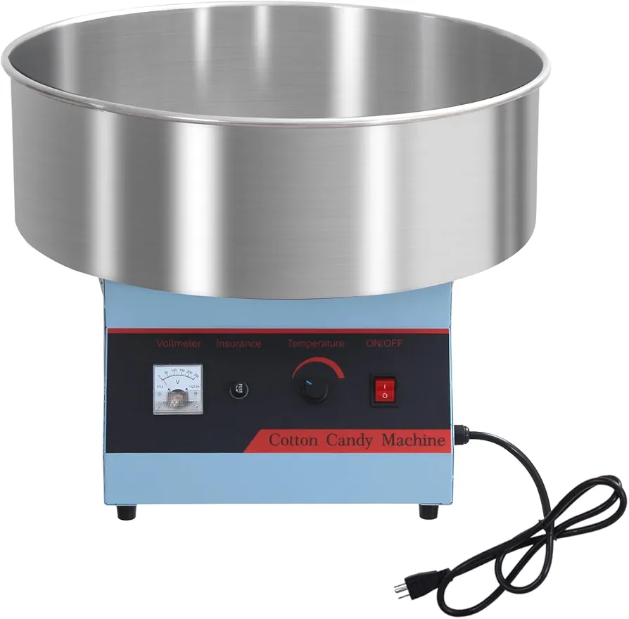 Electric Cotton Candy Machine with Stainless Steel Bowl, Sugar Scoop - Perfect for Parties, Carnivals and Family Fun
