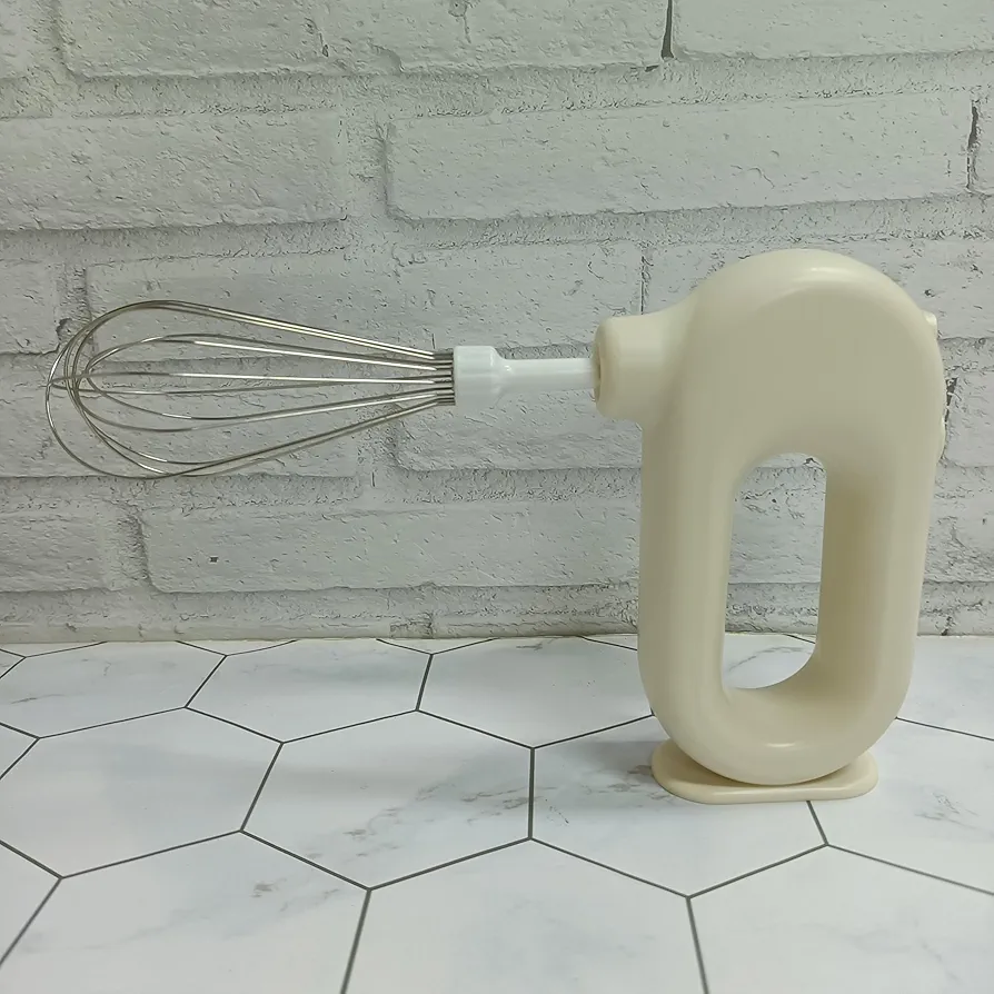 Casulo Professional 4-Speed Electric Hand Mixer with Bowl Rest, Stainless Steel Twisted Wire Beaters and Whisk