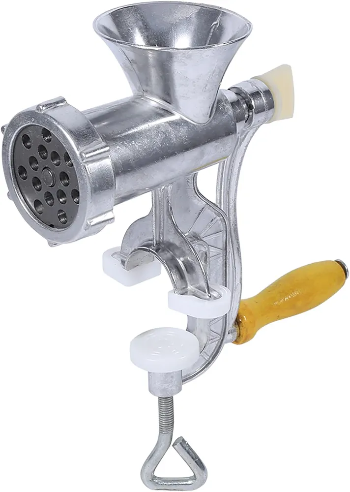 Aluminium Alloy Hand Operate Manual Meat Grinder Sausage Stuffer Burger Press Sausage Beef Mincer Table Kitchen Home Tool