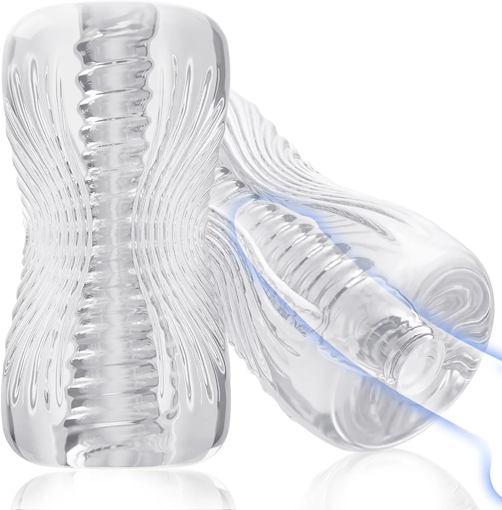Male Masturbator Sex Toys - Adult Sex Toy Pocket Pussy, TPE Male Masturbation Sleeve, Penis Training Sex Toy for Men, 3D Realistic Texture Spiral Tunnel Stroker, Couple Sex Toy & Game