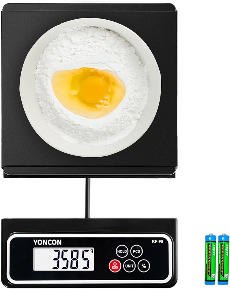 Digital Food Scale, kF-F8 Scale for Food Ounces and Grams with Pull-Out Display,11lb/0.02oz Super Accurate Kitchen Scale Digital Weight for Cooking, Baking, with% Function (Includes Batteries