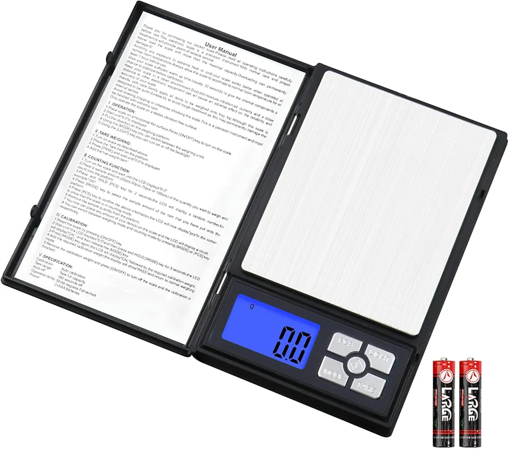 Digital Scale 0.1 Gram Accuracy,2kg 0.1g Kitchen Scale for Lose Weight,Portable Mini Scale Grams and oz with Tare,Backlight,LCD,Small Food Scale for Herb,Spice,Jewelry,Gold,Coffee,Cooking