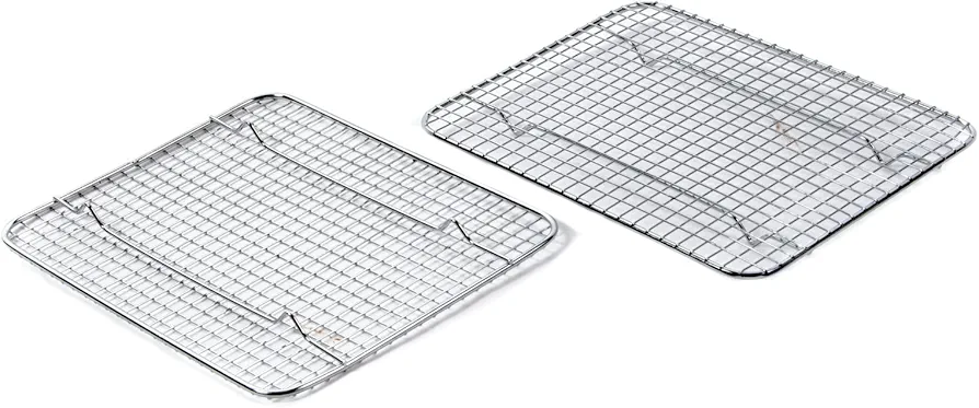 Goson Kitchen Stainless Steel Heavy Duty Metal Wire Cooling, Cooking, Baking Rack For Baking Sheet, Oven Safe up to 575F, Dishwasher Safe Rust Free | 8"x10"; SET OF 2