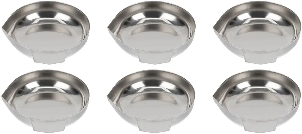 6 Pcs Stainless Steel Weighing Pan Scale Tray Kitchen Weighing Tray Electronic Scale Accessory Electronic Balance Scale Pan Stainless Steel Weighing Dish Weighing Cup