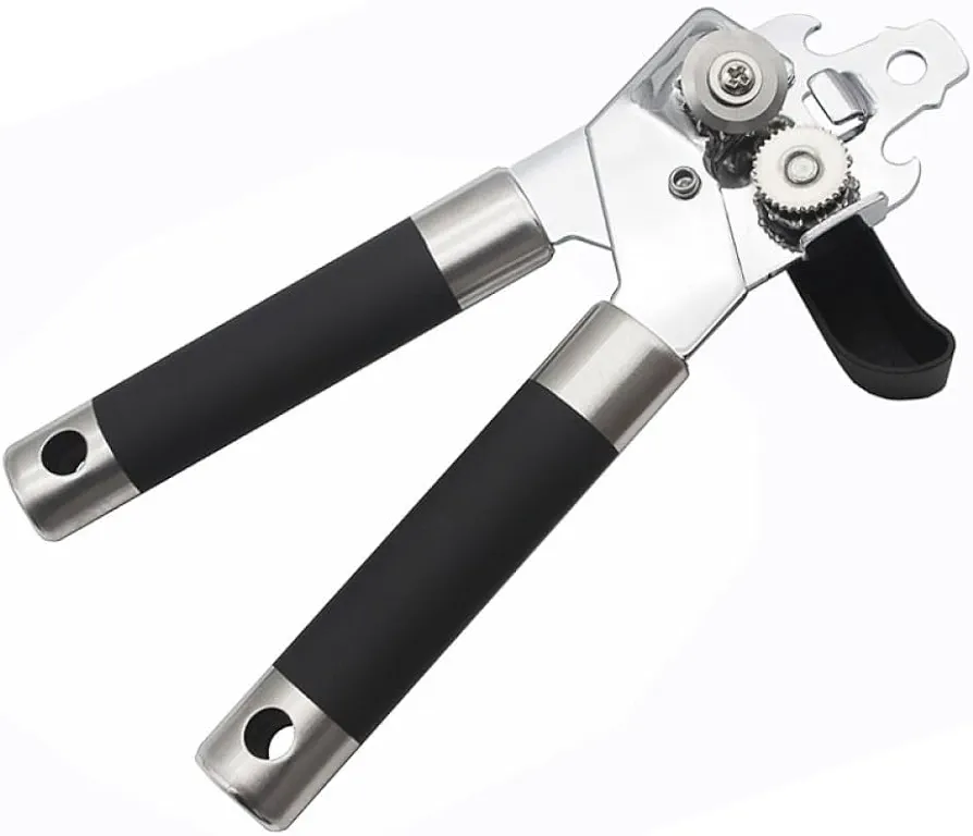 TopHomer Multi-Function Stainless Steel Can Opener, 3 in 1 Bottle Opener with Comfortable Handle, Sharp Blade, Easy Turn Knob for Home Kitchen, Camping