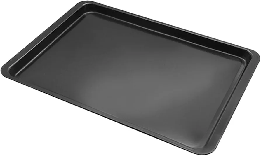 Toaster Oven Pan Set, Nonstick Baking Sheets Pan with Rimmed Edge Baking Tray, Cookie Sheet for Baking Replacement Tray Non-Toxic & Easy Clean 14.5×10 inch 1PCS, Black