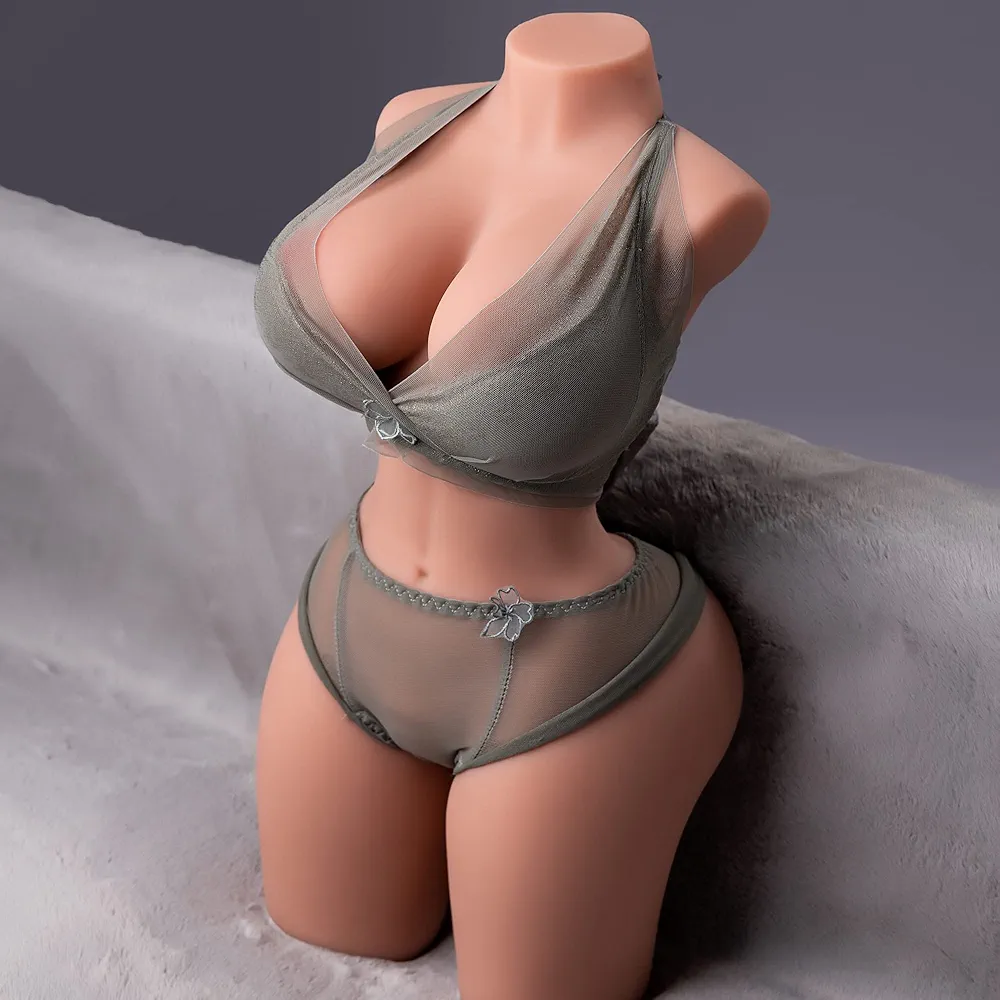 Sex Doll Male Masturbator Stroker - Jaspik 3 in 1 Realistic Female Torso Love Doll with Big Boobs, Big Ass, Tight Vaginal and Anal, Lifelike Adult Sex Toy for Men Masturbation, 18.3LB (Light Brown)