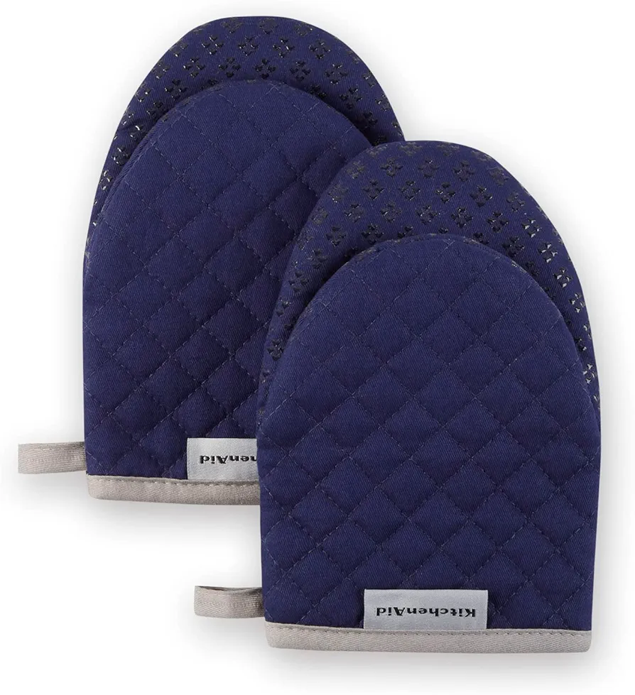 KitchenAid Asteroid Mini Oven Mitt Set, Cobalt 5.5"x8"