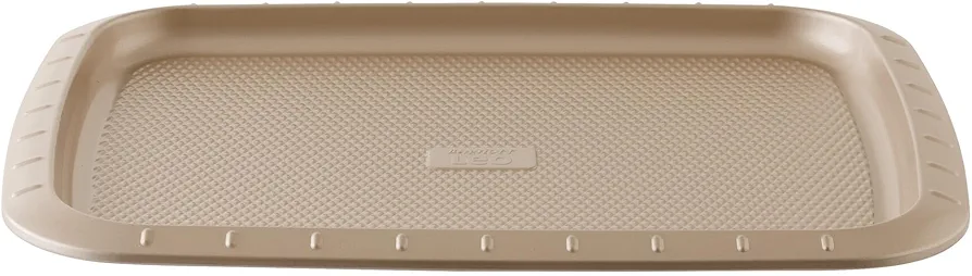 BergHOFF Balance Nonstick Small Cookie Sheet Baking Pan 13.25" x 10" x 0.75", Lightweight Carbon Steel, Ferno-Green, Non-toxic Coating Bakeware, Portion Control, Oven Safe Up To 450°F