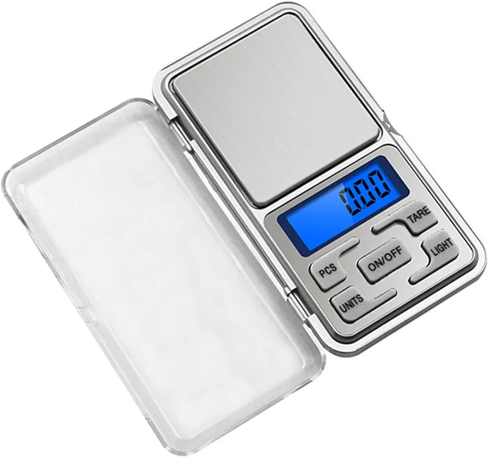 Gram Scale Digital Pocket Scale 500g by 0.01g, g/Kg/Lb/OZ Unit switchable Portable for Food Travel Scale, Jewelry Scale Silver, Kitchen Scale, Lab Scale
