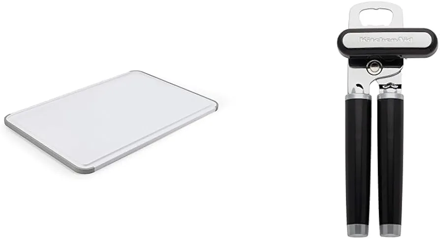 KitchenAid Classic Plastic Cutting Board with KitchenAid Can Opener/Bottle Opener