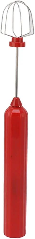 Alomejor Electric Mixer Handheld Rechargeable Hand Frother USB Household Stainless Steel Small Mixer for Baking (Red)
